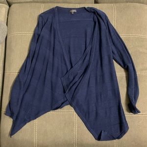 Navy blue cascade cardigan